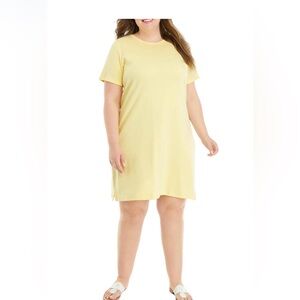Short Sleeve Crew Neck Dress 1X
